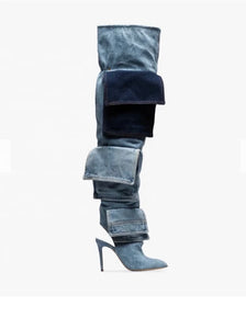 Denim Boots